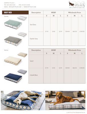 P.L.A.Y. Pet Lifestyle and You Wholesale Line Sheet 2025
